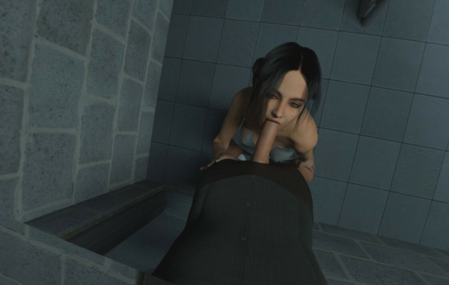 Stairwell Passion: Intense VR Blowjob Scene - Image 2