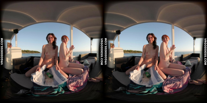 Lily Mays Uses Dildo And Her Pussy Licking Tongue On Rebeka Ruby Sunset Boat Ride - Image 1