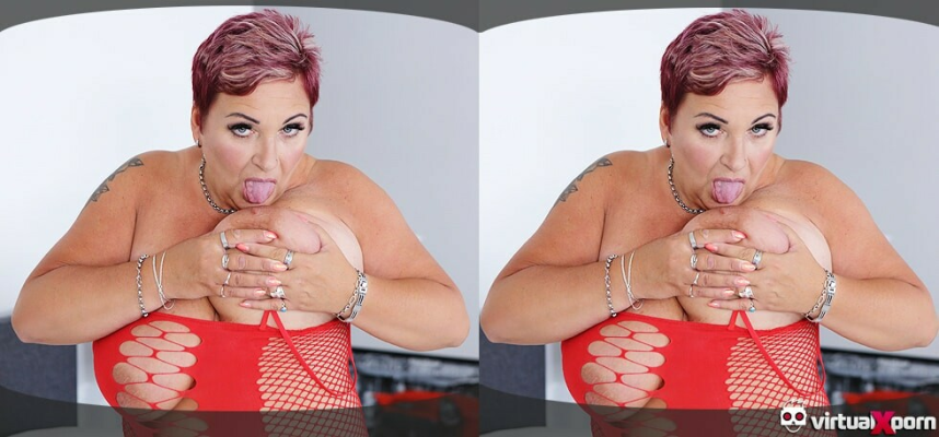 Joanna Crow BBW Redhead Mature Tease - Image 1